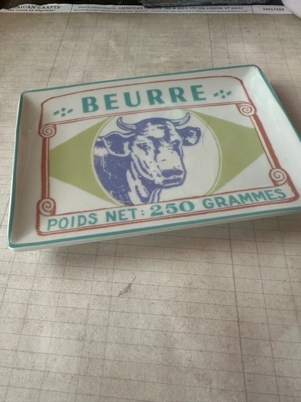 Rosanna Garde Manager Beurre Cow Butter Dish Trinket Tray